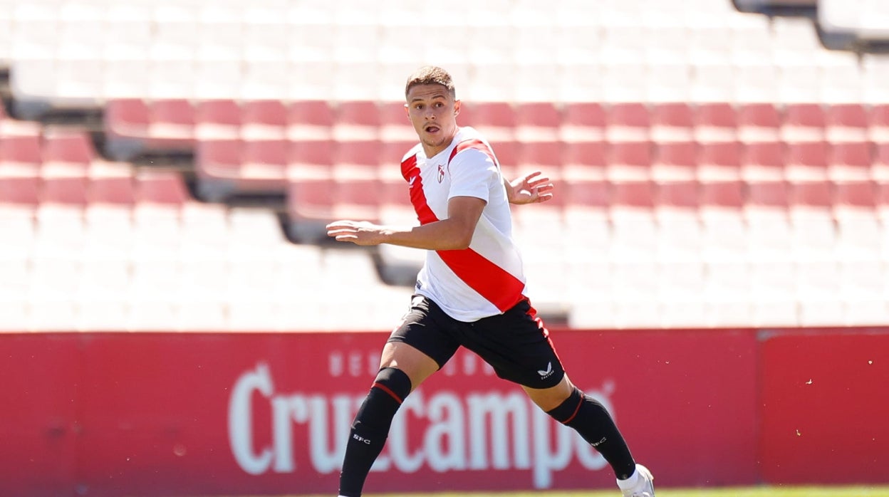 Nacho Quintana, en un partido con el Sevilla Atlético