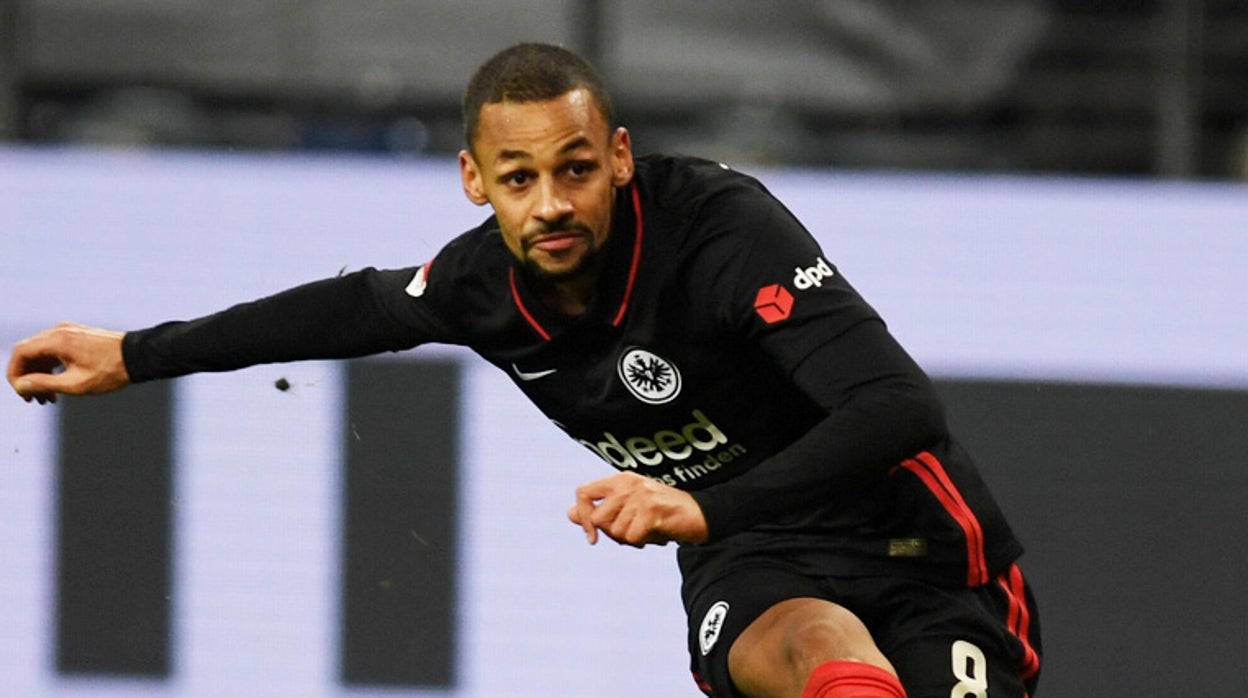 Sow, en un partido con el Eintracht