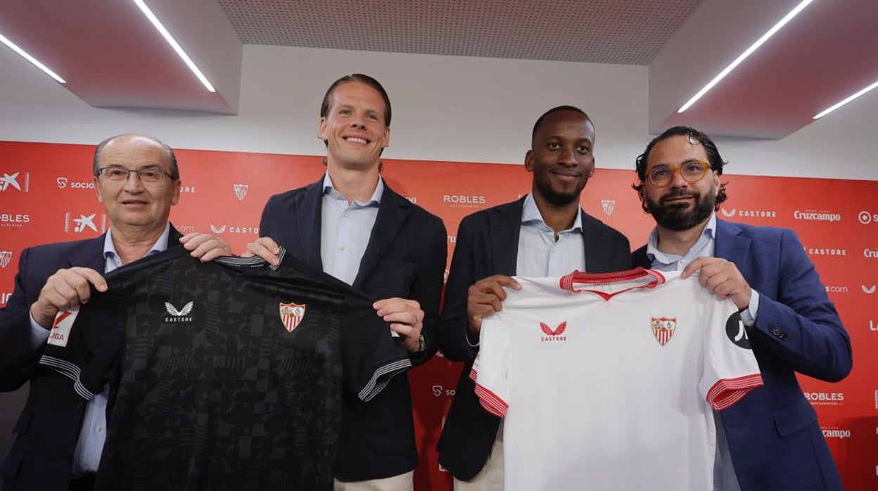 Presentación Örjan Nyland y Dodi Lukebakio con el Sevilla FC: vídeo en directo, streaming, declaraciones y rueda de prensa