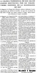 El incendio de San Julián en ABC