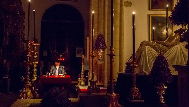 La meditación íntegra de Javier Rubio ante el Cristo de la Caridad