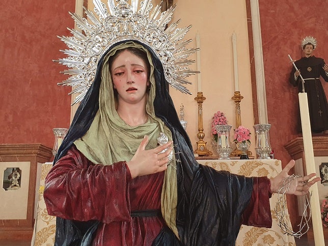 La Virgen de los Dolores, la nueva imagen para la parroquia de San Diego de Alcalá