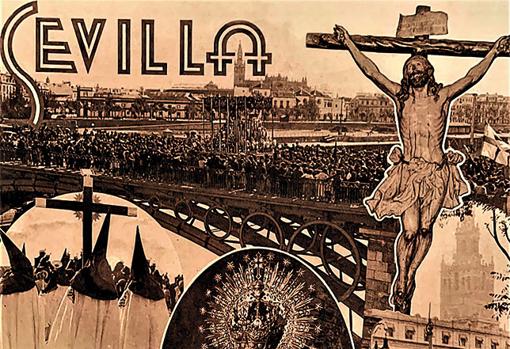 Fotocomposición de Serrano de la Semana Santa de Servilla