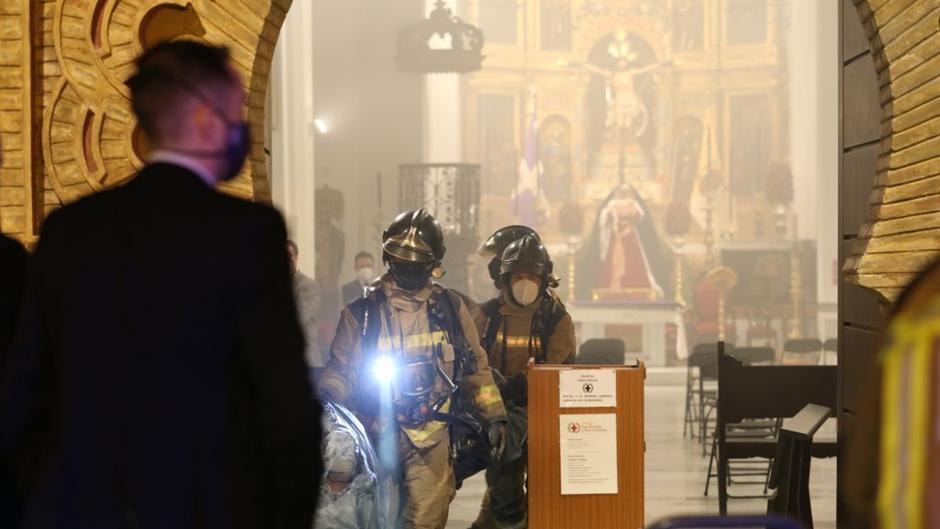 Susto en la iglesia de Santa Catalina por un conato de incendio