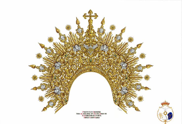 Así es el diseño de la nueva diadema de la Virgen del Rocío de la Redención