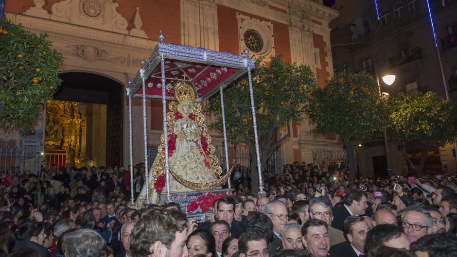 La Virgen del Rocío del Salvador, la última procesión de un 2021 a medio gas