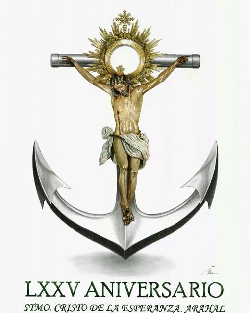 Cartel conmemorativo del LXXV Aniversario del Santísimo Cristo de la Esperanza de Arahal