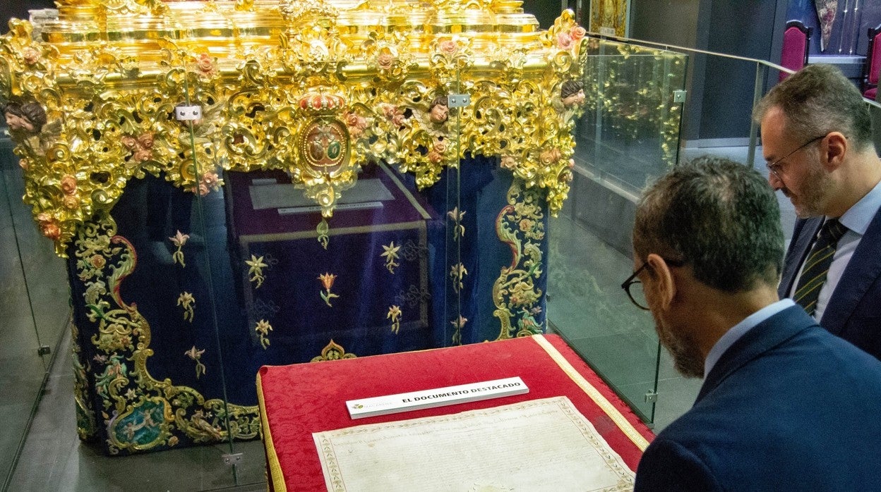 Documento en el museo de la Macarena