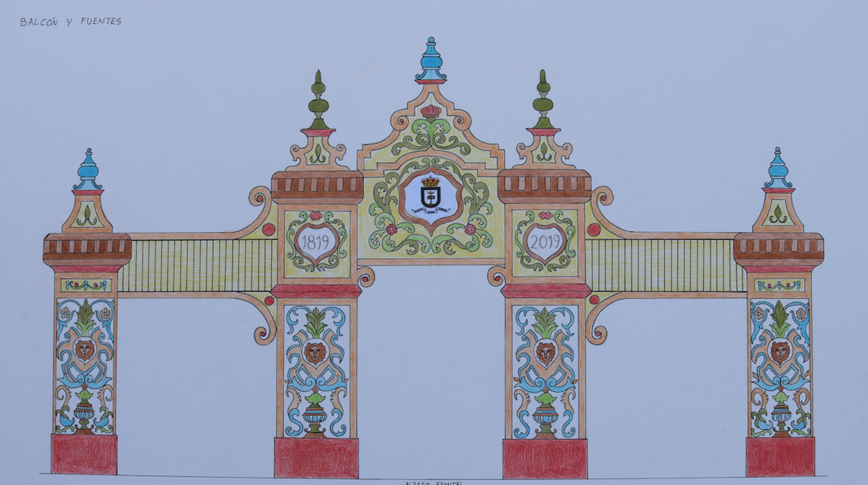 El boceto del artista loreño Manuel Nuño Heredia elegido como portada de la feria por su 200 aniversario