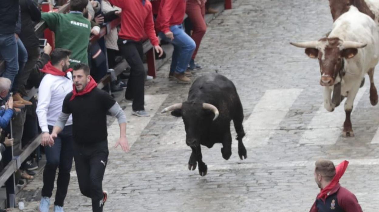 Un momento del encierro