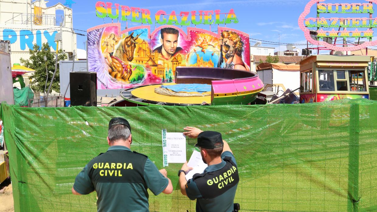 La Guardia Civil ha precintado la atracción de Feria