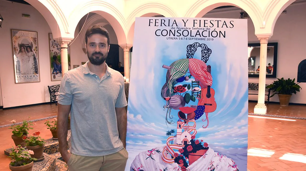Una pintura digital de Jesús Vázquez, cartel de la Feria de Consolación de Utrera