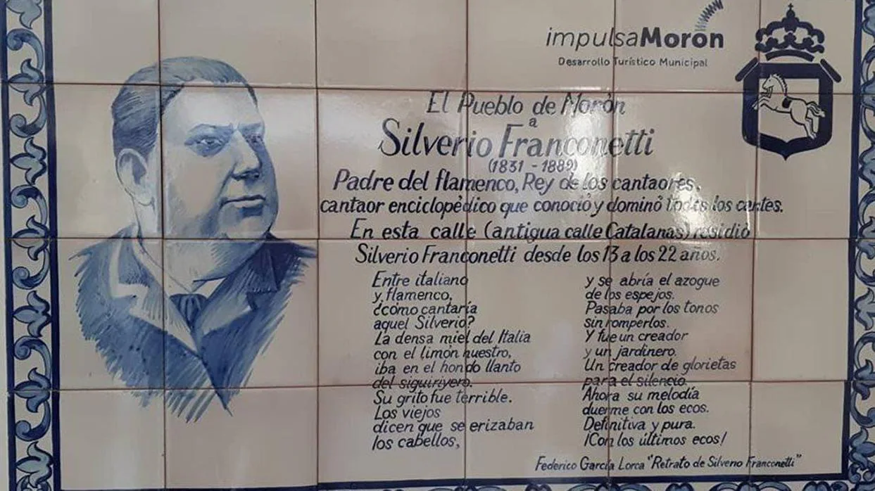 Un azulejo recordará para siempre a Silverio Franconetti en Morón de la Frontera