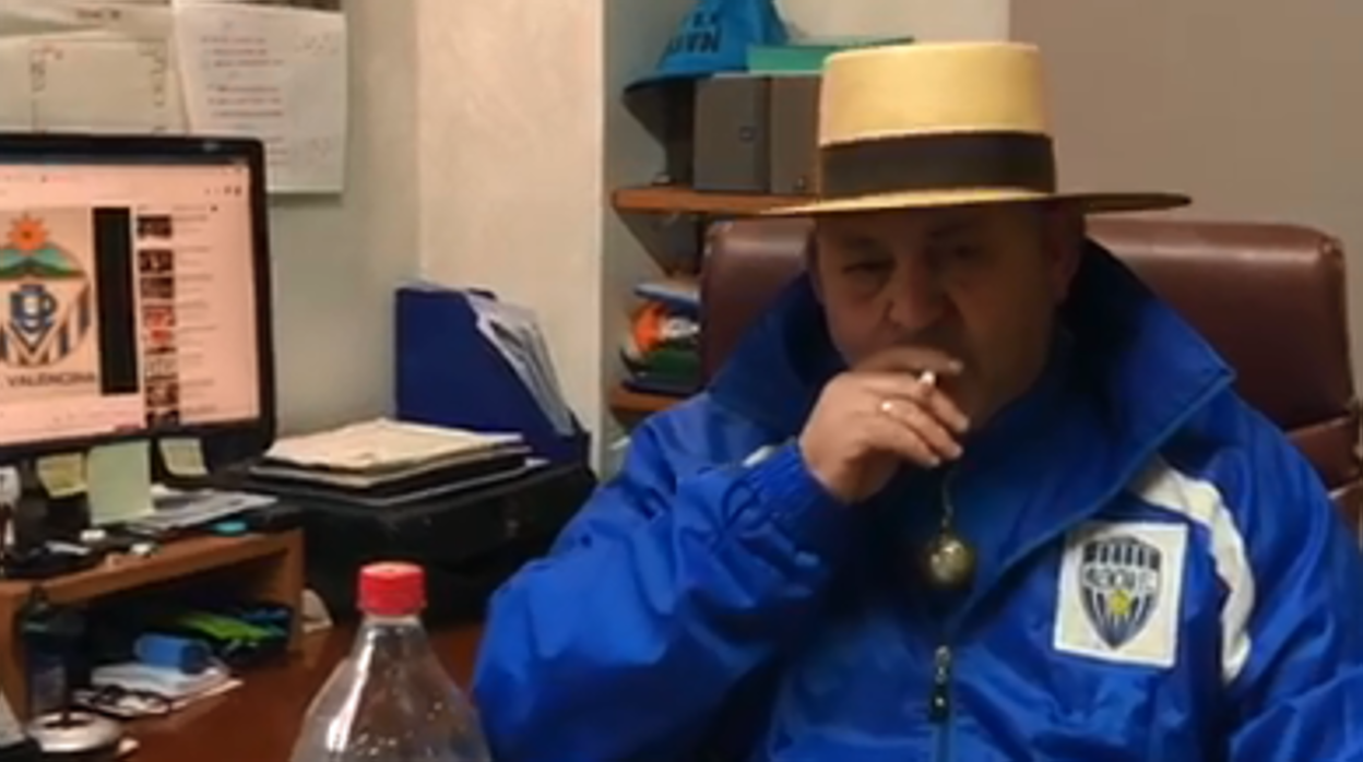 Un fotograma del vídeo que ha grabado el vicepresidente del Valencina