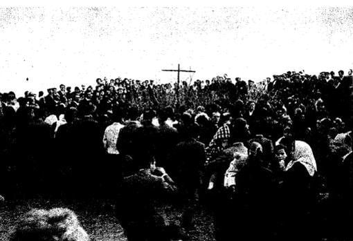 Muchas personas peregrinaban a la finca La Alcaparrosa en 1968