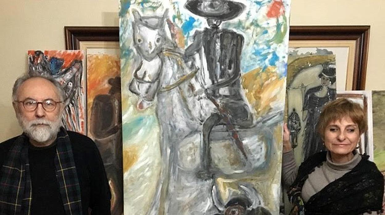 La artista utrerana ha participado en exposiciones colectivas con la compañía de Juan Soler