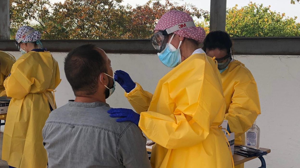 Una prueba en el cribado realizado en Casariche