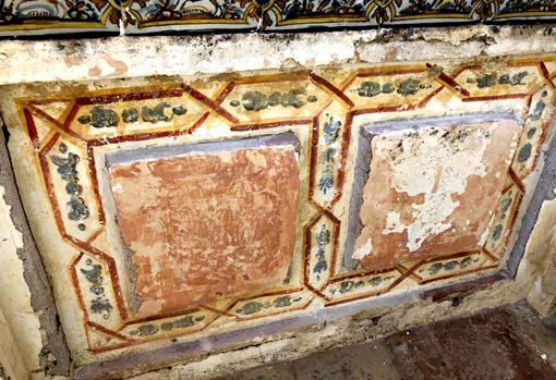 Detalle de las pinturas murales de la Casa Surga