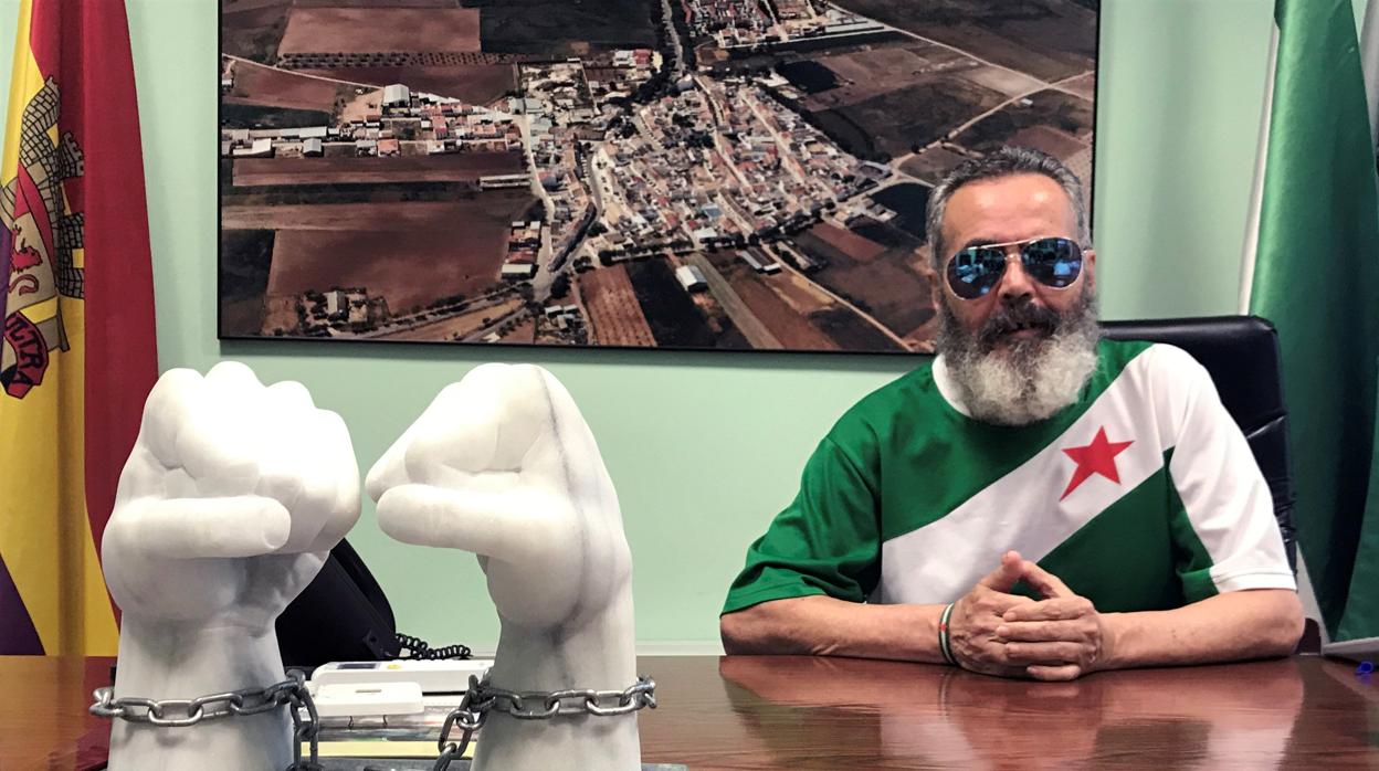 Juan Manuel Sánchez Gordillo, alcalde de Marinaleda, en una imagen de mayo de 2019