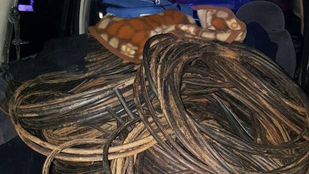 Parte del cobre recuperado en Sevilla por la Guardia Civil