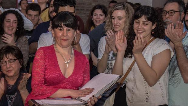 Rocío Muñoz durante una presentación en Rosario