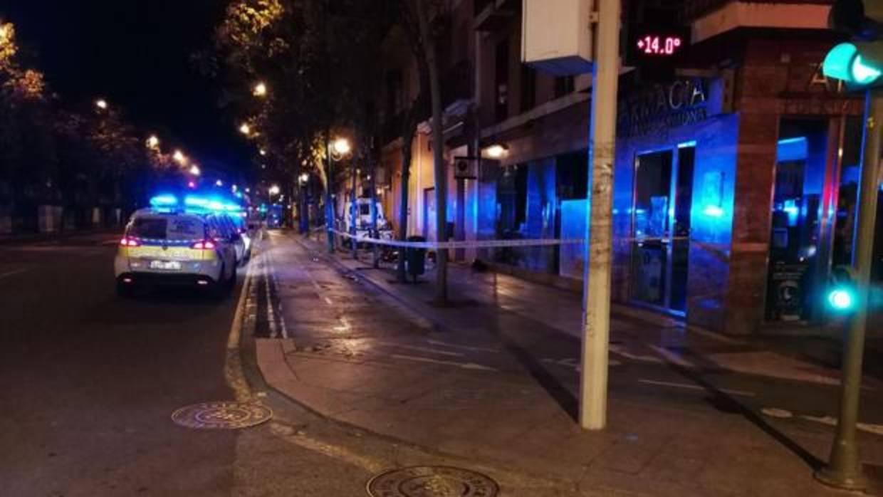 Imagen de la calle Recaredo tras el accidente