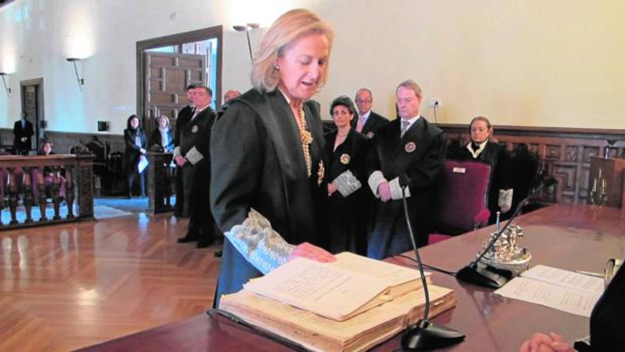 María Luisa Alejandre, durante su toma de posesión