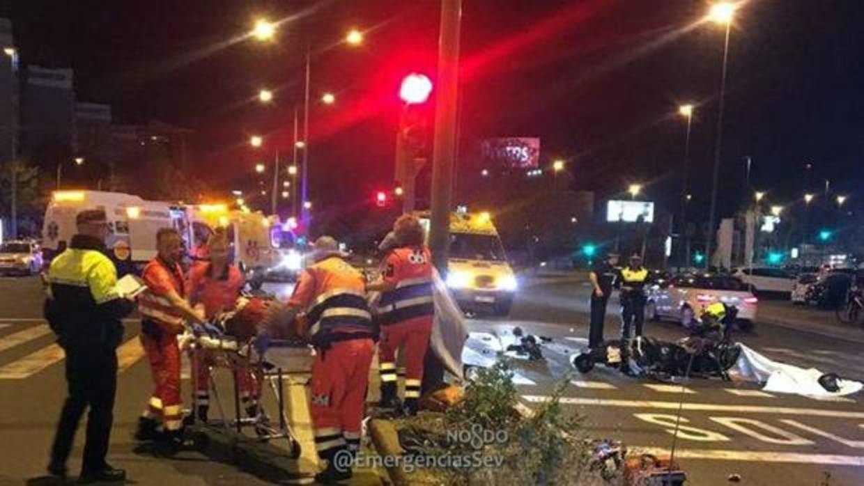 Imagen del suceso durante la intervención del 061