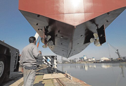 Uno de los barcos reparados en Astilleros del Guadalquivir