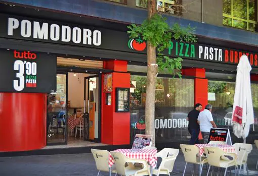 Local de Pomodoro en Madrid, junto al estadio del Bernabeu