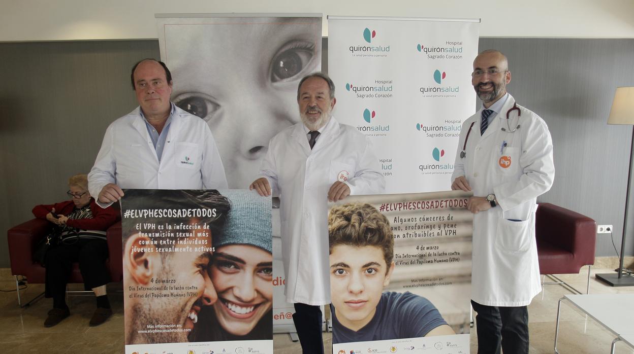 José Antonio Vargas Lazcano, Alfonso Carmona e Ignacio Salamanca, de izquierda a derecha