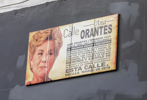 Azulejo en la calle Ana Orantes