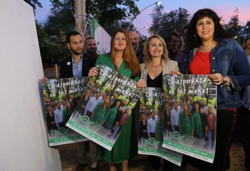 Susana Serrano, de Adelante Sevilla, en la Alameda de Hércules