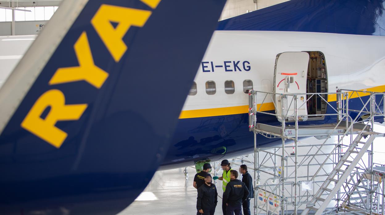 Centro de mantenimiento de Ryanair en el aeropuerto de San Pablo