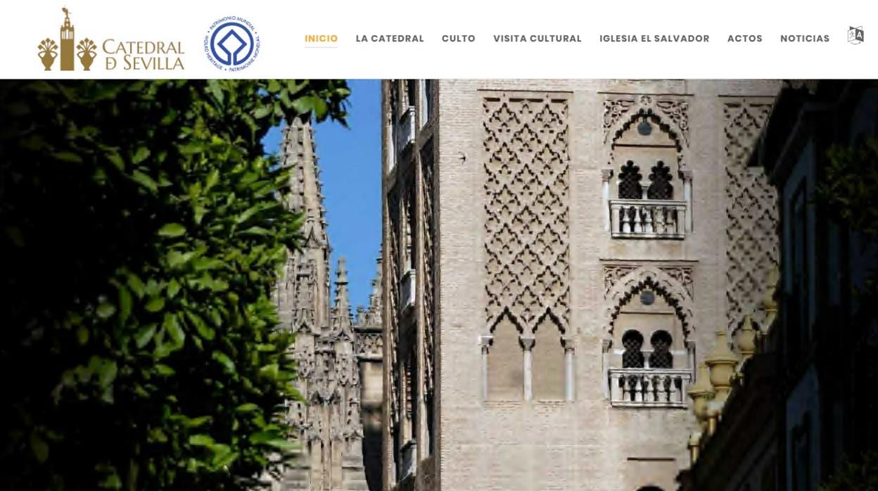 Captura de la página web oficial de la Catedral de Sevilla