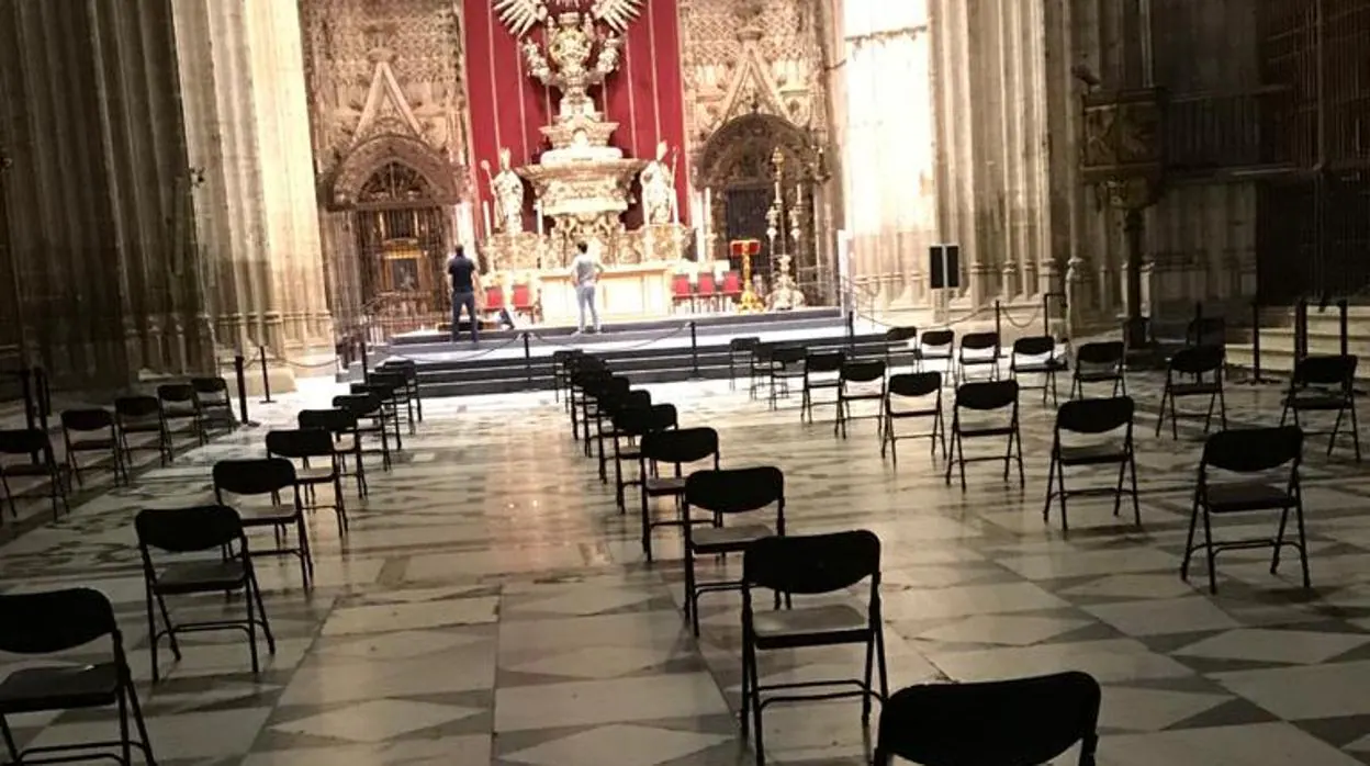 Así está la Catedral preparada para las misas a partir del lunes
