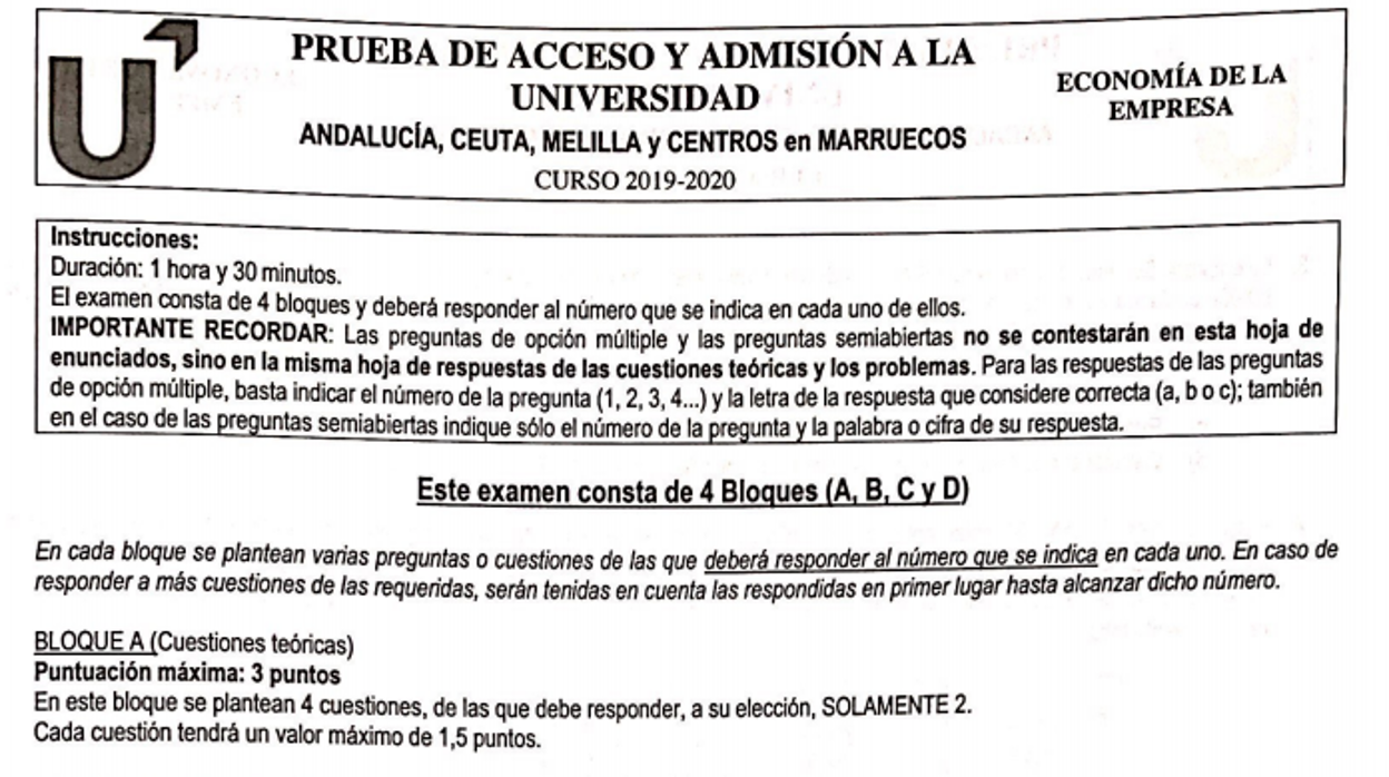 Selectividad 2020 en Andalucía: Así son los exámenes de Filosofía, Cultura Audiovisual, Economía, Física, Biología y Dibujo Técnico