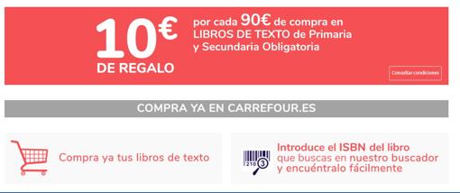 En Carrefour puedes reservar los libros de texto a través de whatsapp o email