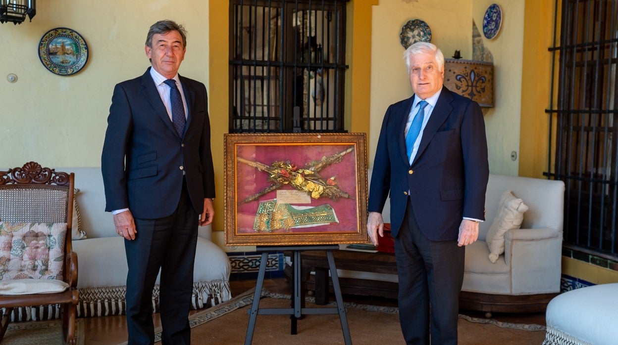 Santiago de León Domecq junto al duque de Alba