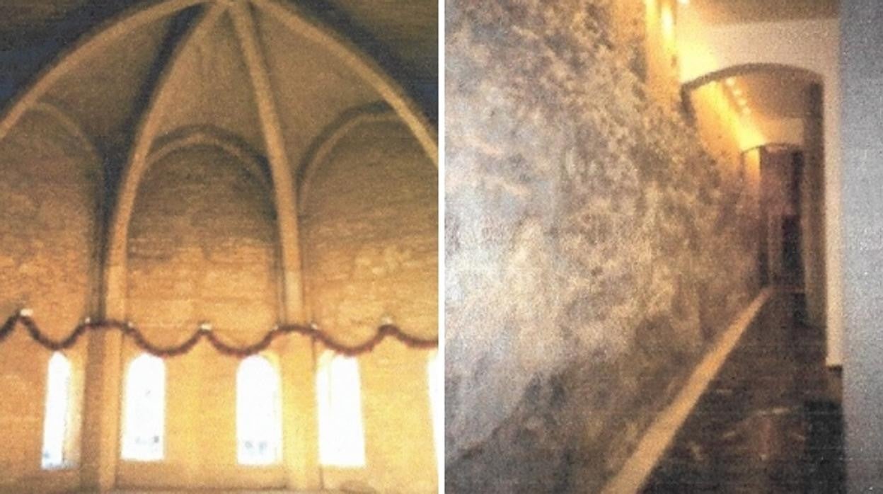 A la izquierda, la cúpula de la Torre de la Plata; a la derecha, la muralla aparecida en las hornazas