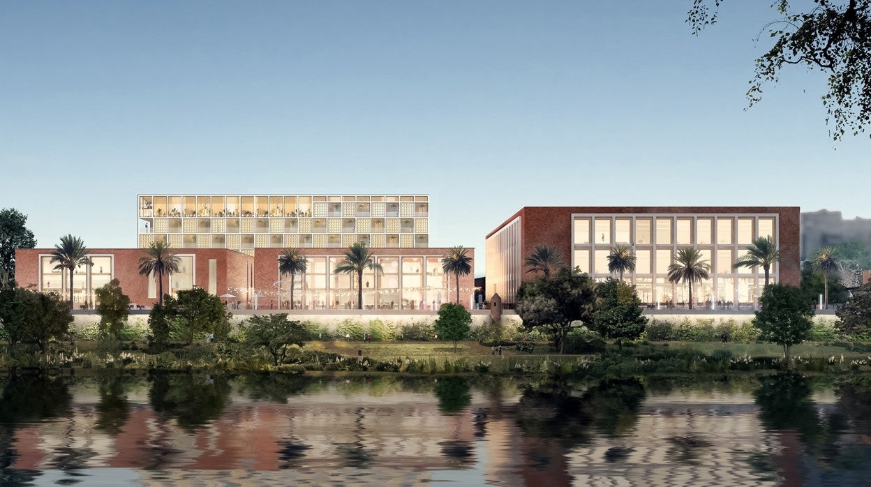 Recreación de los edificios y el paseo fluvial en Altadis