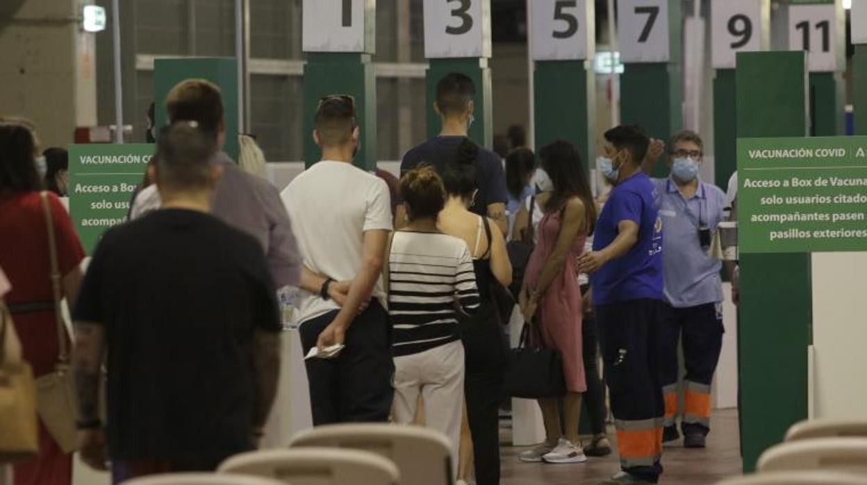 Vacunación en el estadio de la Cartuja