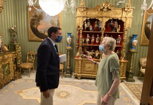 Juan de la Rosa reunido este lunes con la viuda de Mariano Bellver, Dolores Mejías