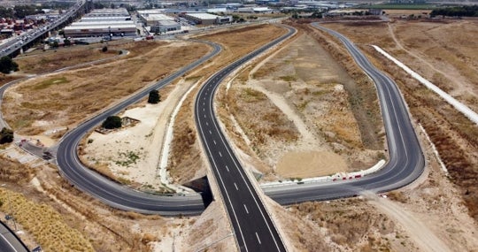 Vista general de los desvíos construidos para evitar el puente del Centenario