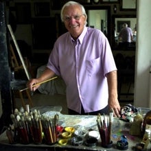 Santiago del Campo en su estudio