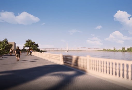 Vista desde el paseo fluvial de Coria