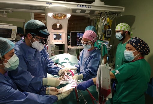 Intervención a un paciente pediátrico crítico al que le ha fallado el corazón y se ha conectado a un ECMO