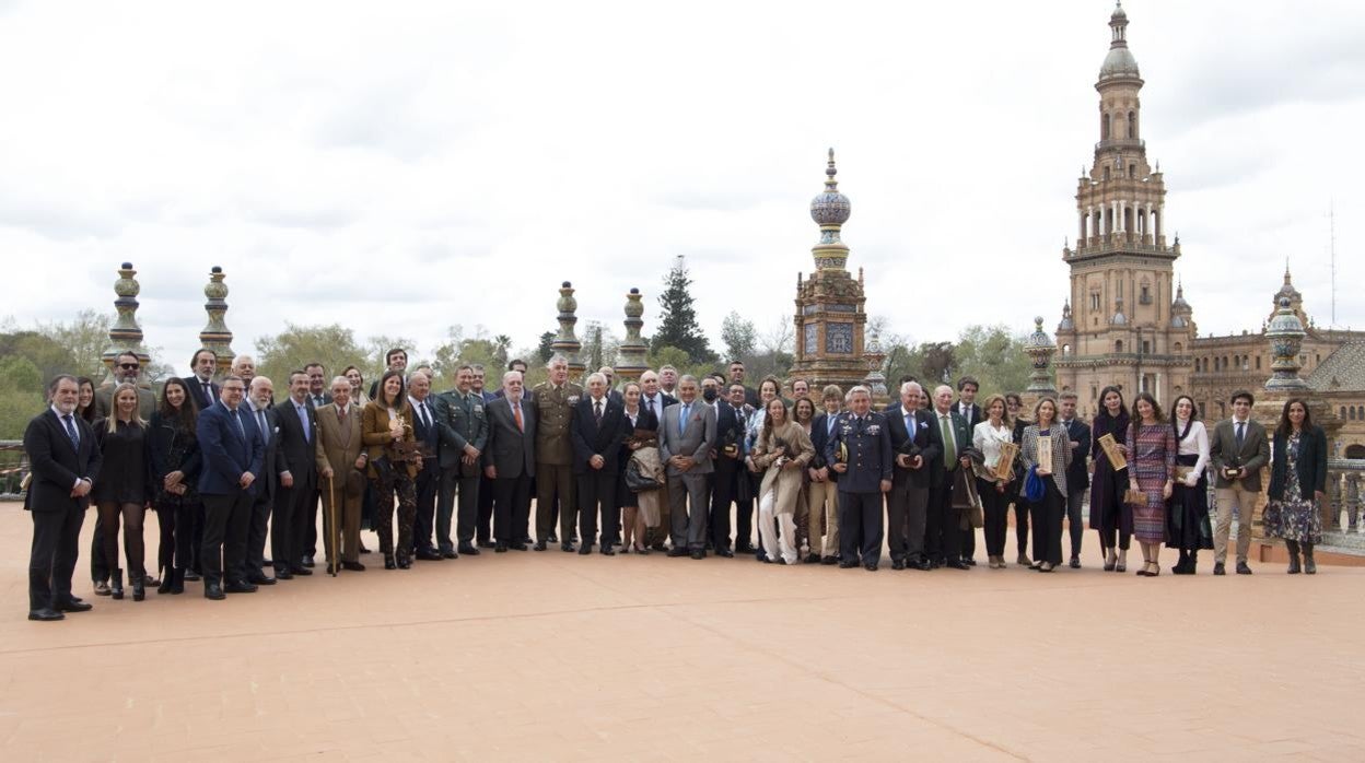 Los premiados de la Exhibición de Enganches de 2021, en la sede de Capitanía