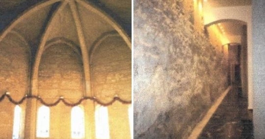 El interior de la Torre de la Plata y la muralla aparecida en las Hornazas