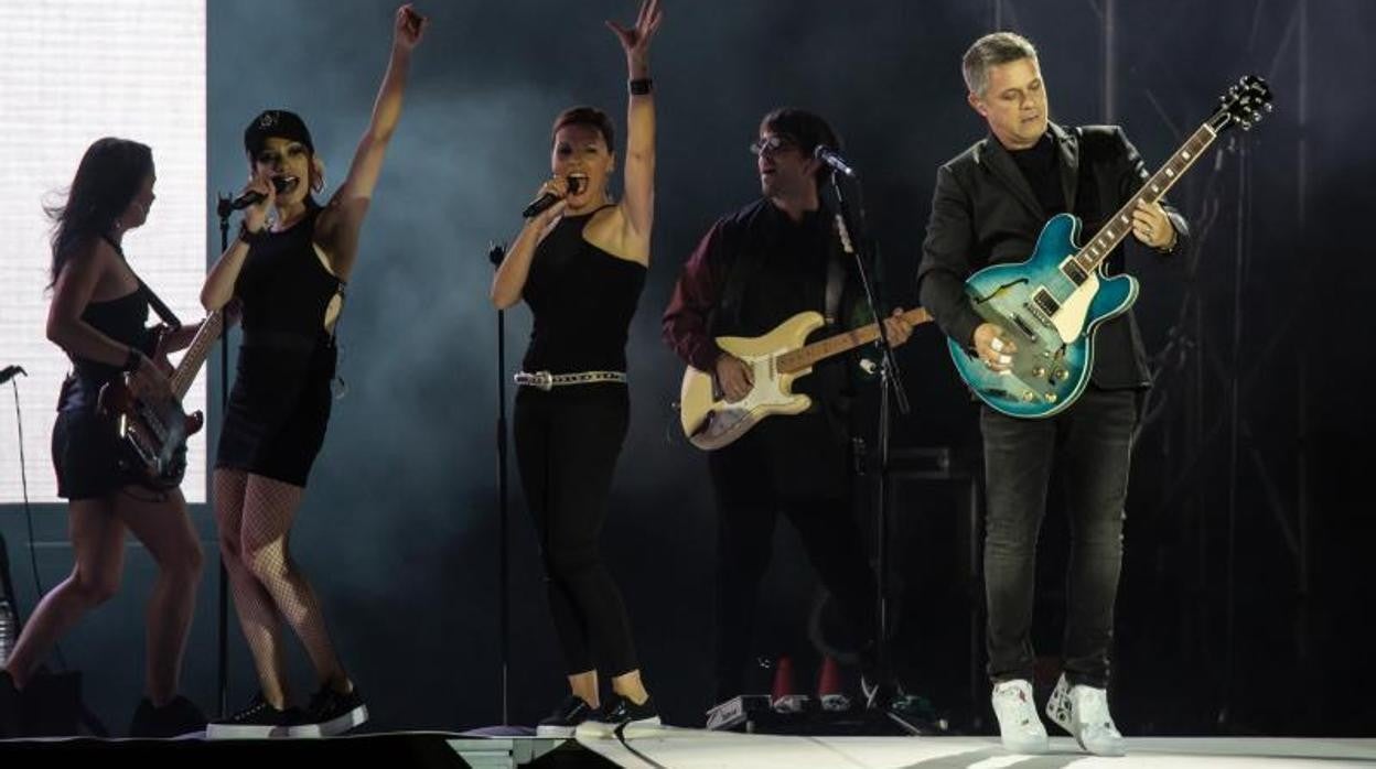 Alejandro Sanz, durante su concierto de 2019 en el Benito Villamarín de Sevilla